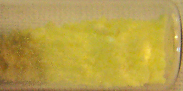 Picture of sulfur (yellow powder).
